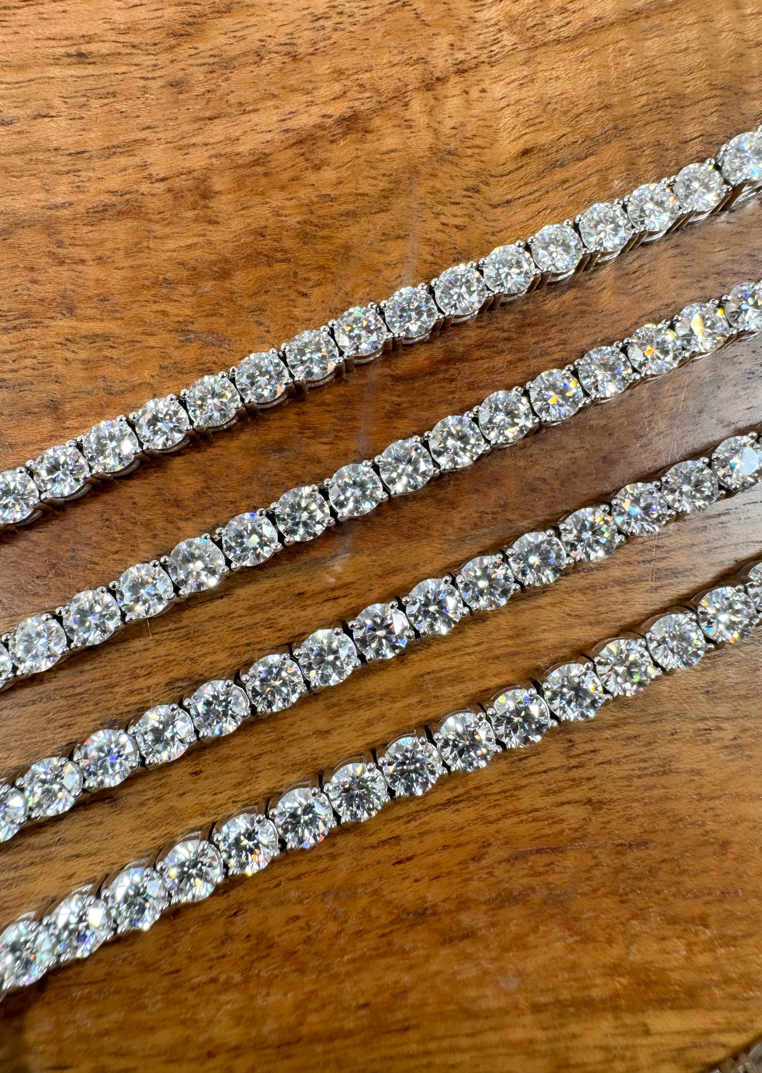 5mm VVS Moissanite Tennis Chain | 925 Sterling Silver | 18K White Gold | Passes Diamond Tester ✅