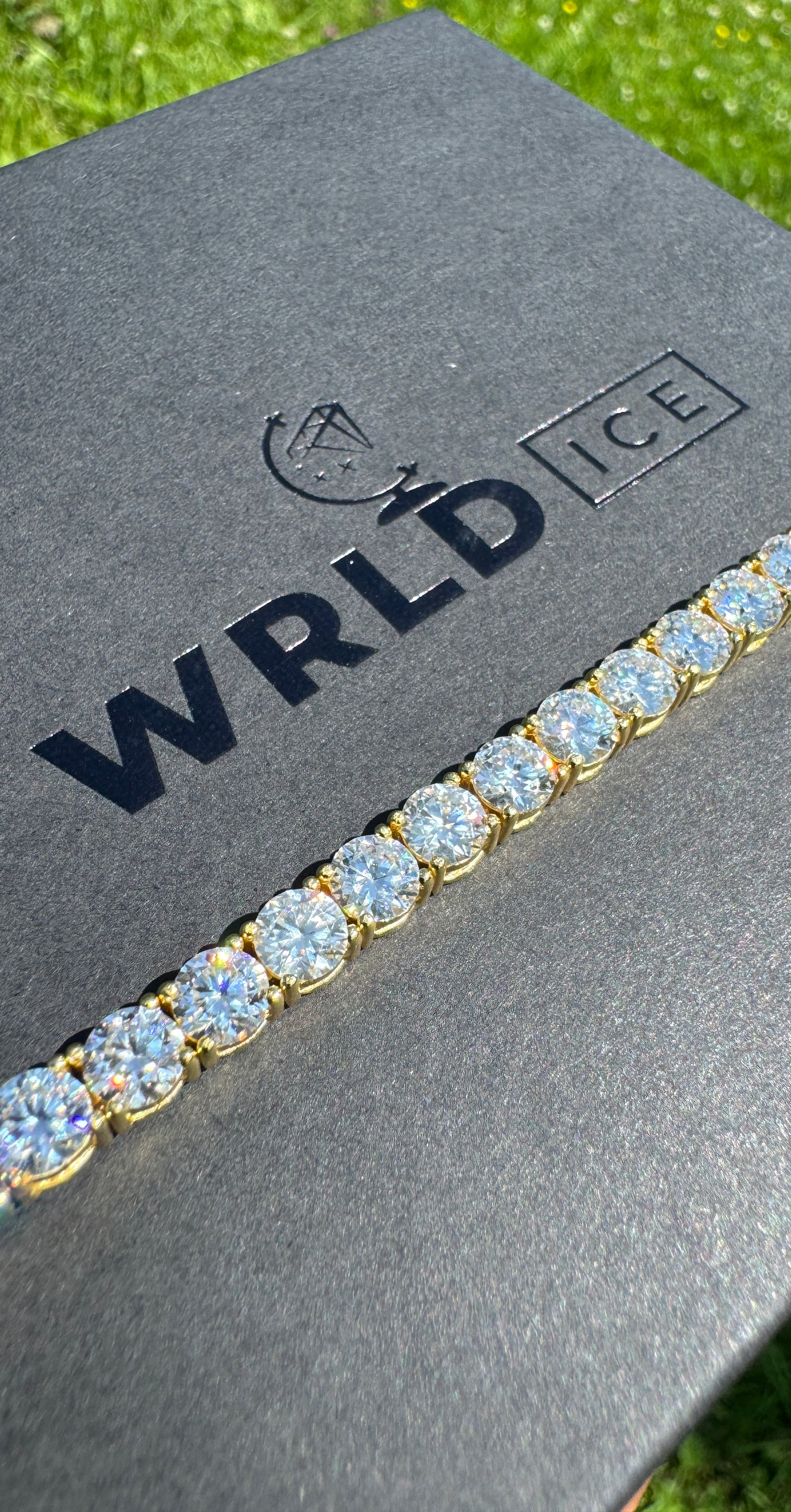 5mm VVS Moissanite Tennis Bracelet | 925 Solid Silver | 18K Yellow Gold | Passes Diamond Tester ✅