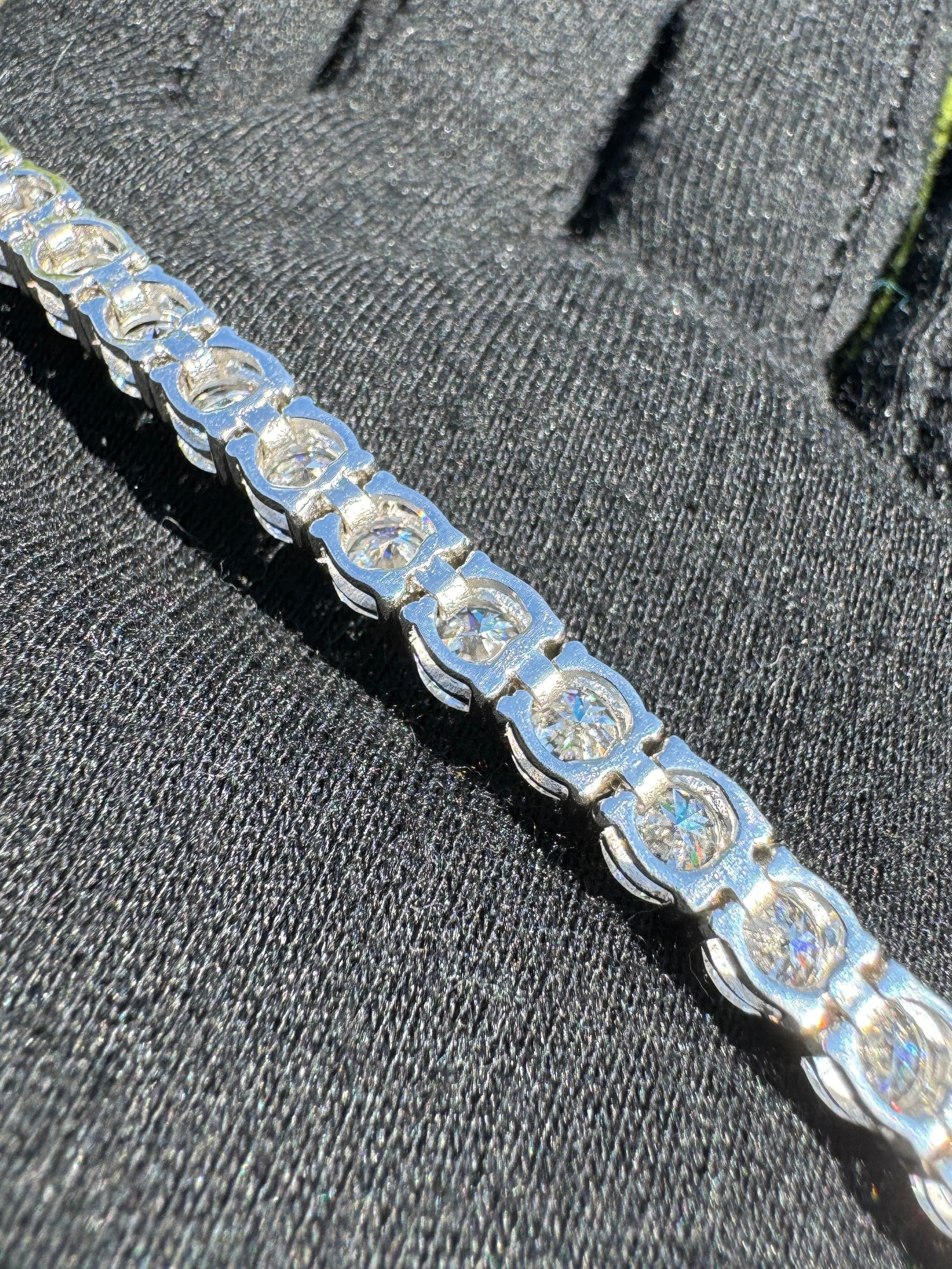 5mm Moissanite Tennis Bracelet | 925 Sterling Silver | 18K White Gold ⚜️