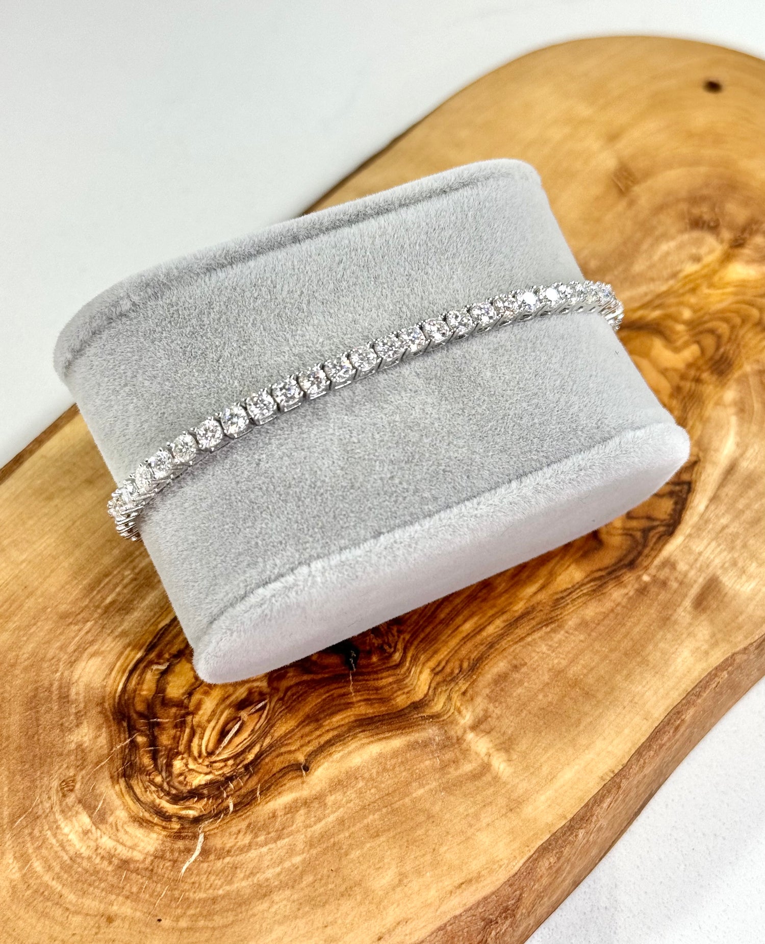 3mm VVS Moissanite Tennis Bracelet S925 | 18K White Gold | Passes Diamond Tester ✅