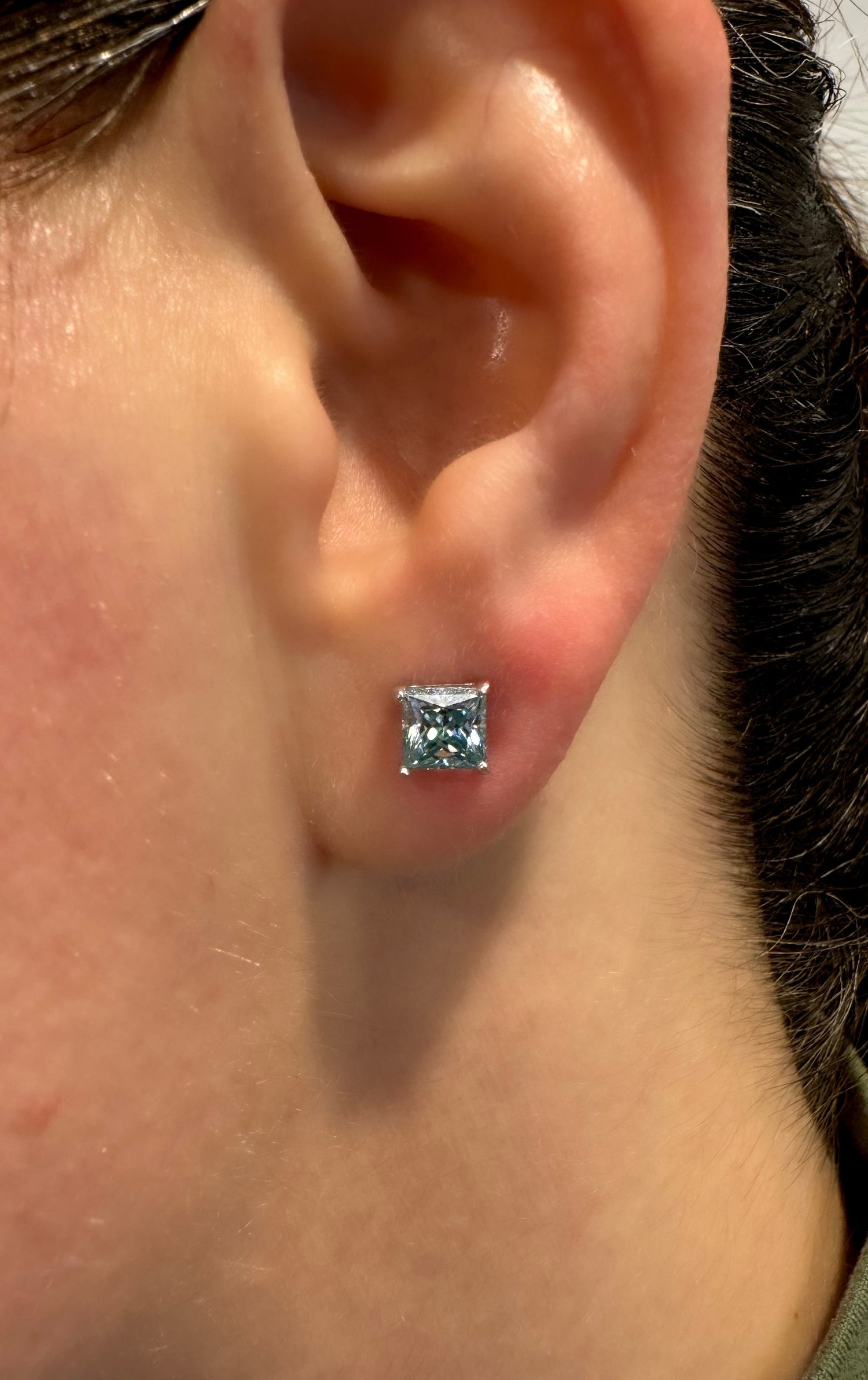 18K | S925 Turquoise Princess Cut Earrings⚡️