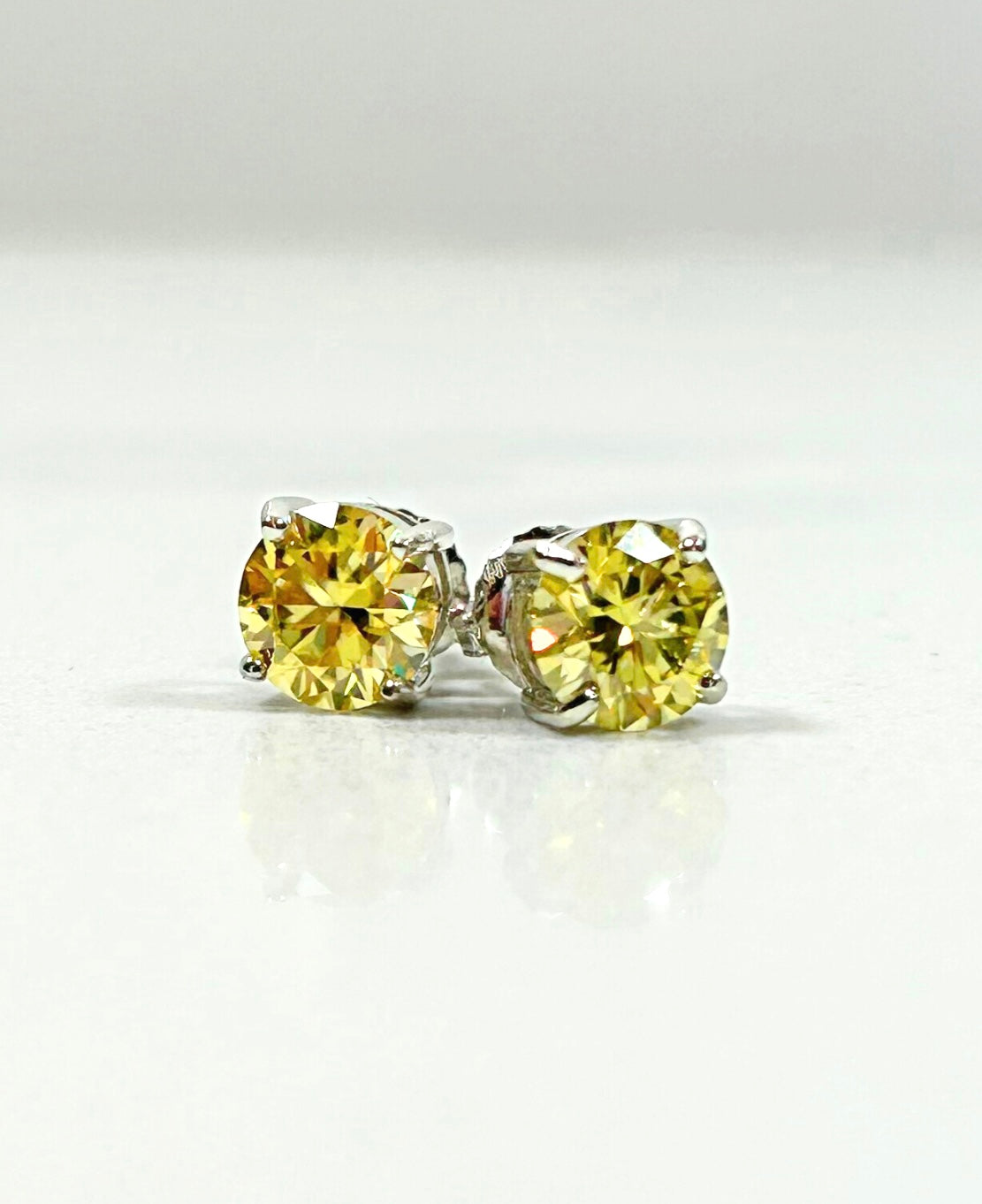 Yellow Moissanite Earrings