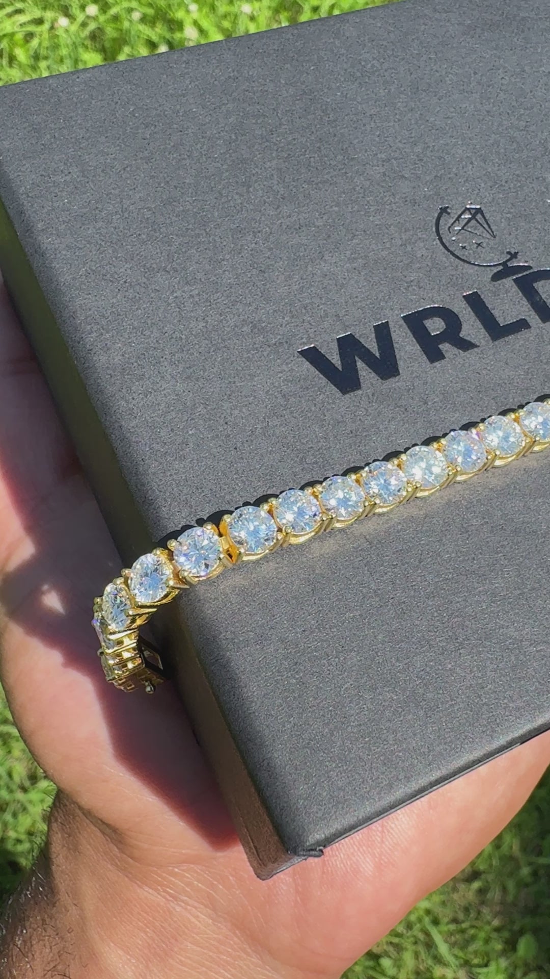 5mm Flawless Moissanite Tennis Bracelet | S925 | 18K Yellow Gold ⚜️